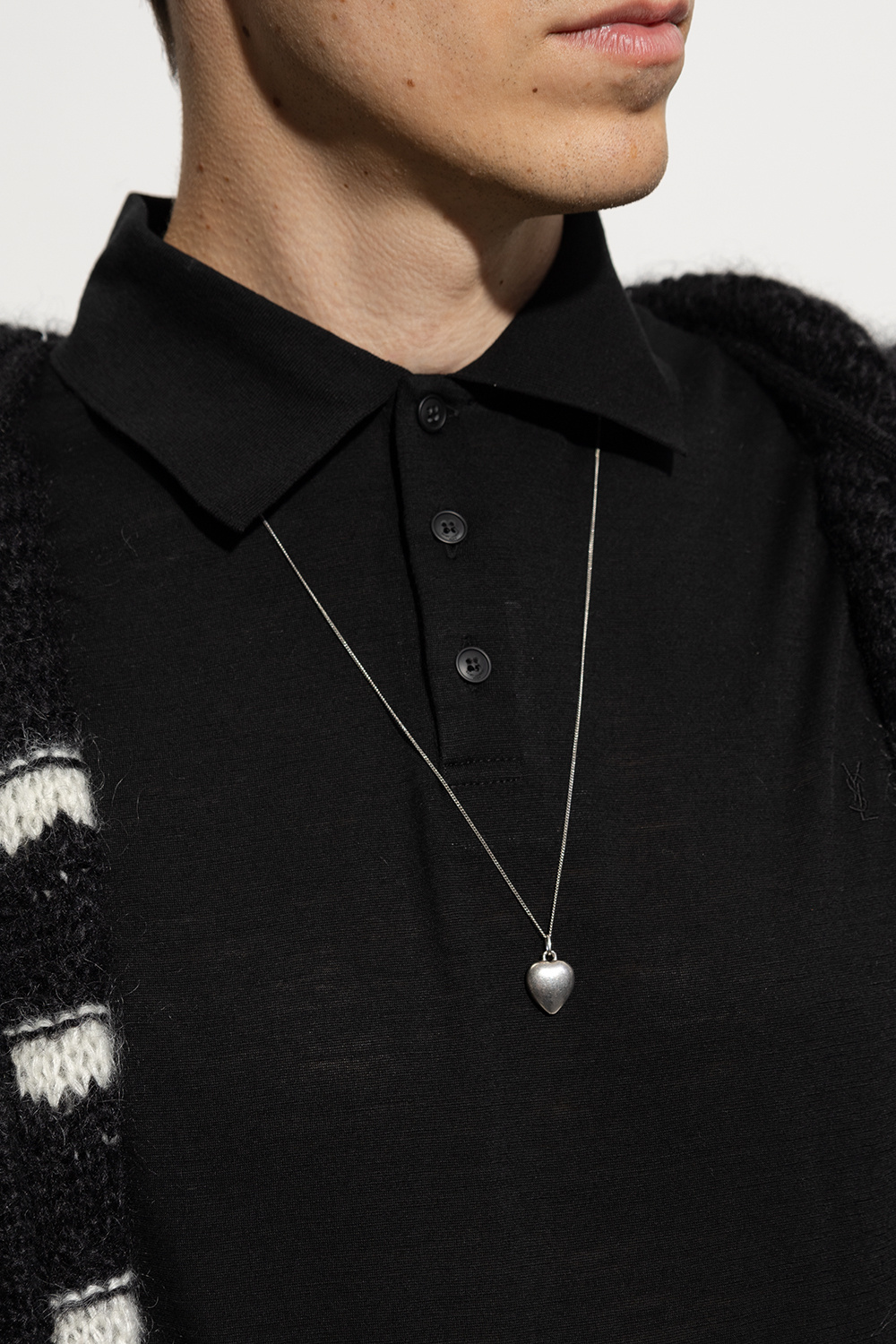 Silver Brass necklace Saint Laurent - SchaferandweinerShops